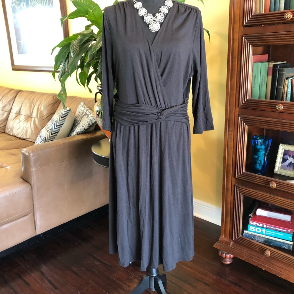 Coldwater Creek wrap look dress - size 16